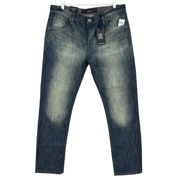 NWT Truth Substance Common Men's Ronin Blue Denim Jeans 38x32 Slim Fit Straight - Picture 1 of 12